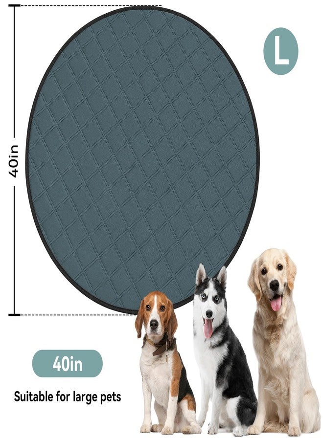 Siedihit Washable Reusable Pet Pee Pads, Absorbent Non-Slip Training Mat for Dog Cat Rabbit Puppy Kitten, Whelping Playpen Crate Bed Cage Home Indoor Outdoor (Large - 2pack, Round) - Image 3