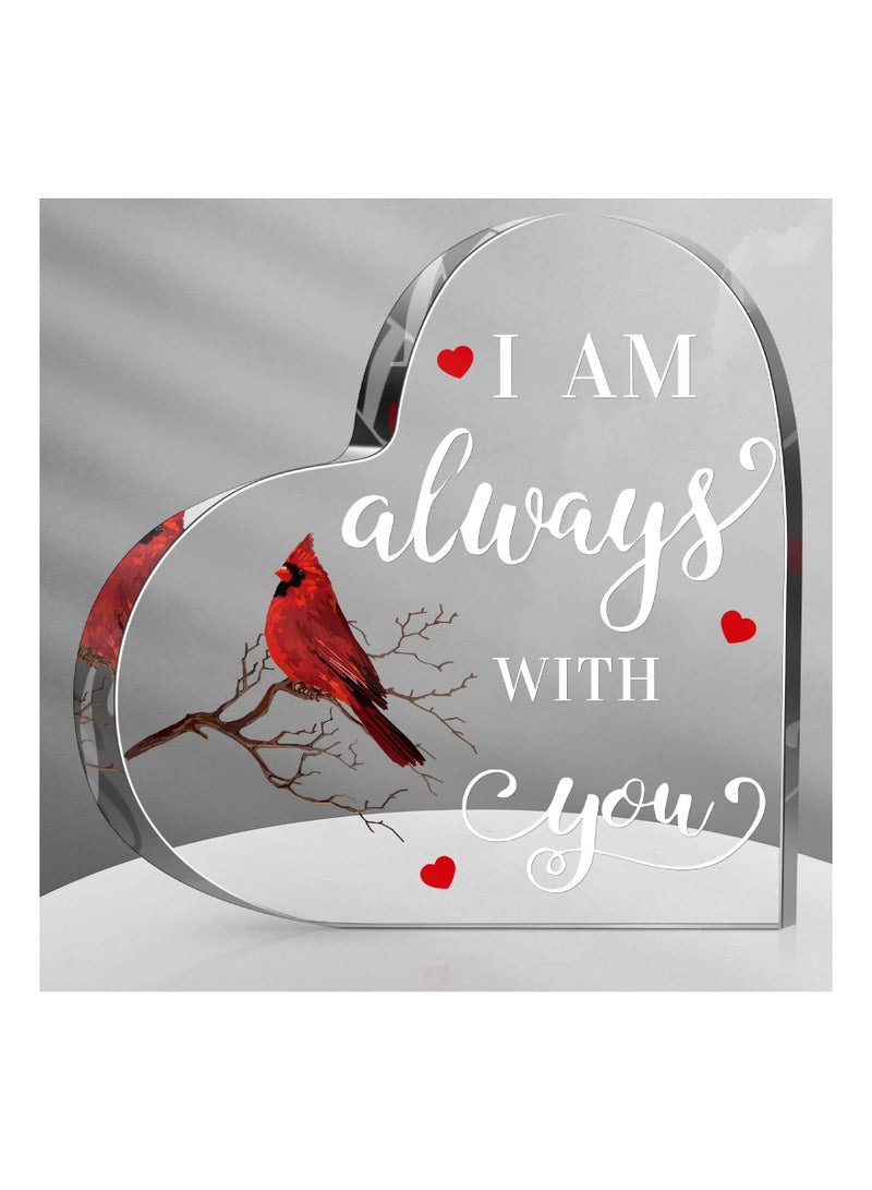 SYOSI Acrylic Crystal Ornaments Sympathy Gift,  Memorial Bereavement Gift, Decor Bereavement Gift Crystal Acrylic Heart Memorial Gift Condolence Gift for Loss of Loved One for Table Centerpieces Remembrance  - Image 1