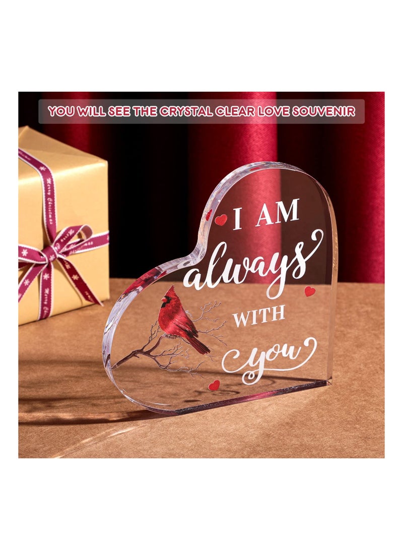 SYOSI Acrylic Crystal Ornaments Sympathy Gift,  Memorial Bereavement Gift, Decor Bereavement Gift Crystal Acrylic Heart Memorial Gift Condolence Gift for Loss of Loved One for Table Centerpieces Remembrance  - Image 5