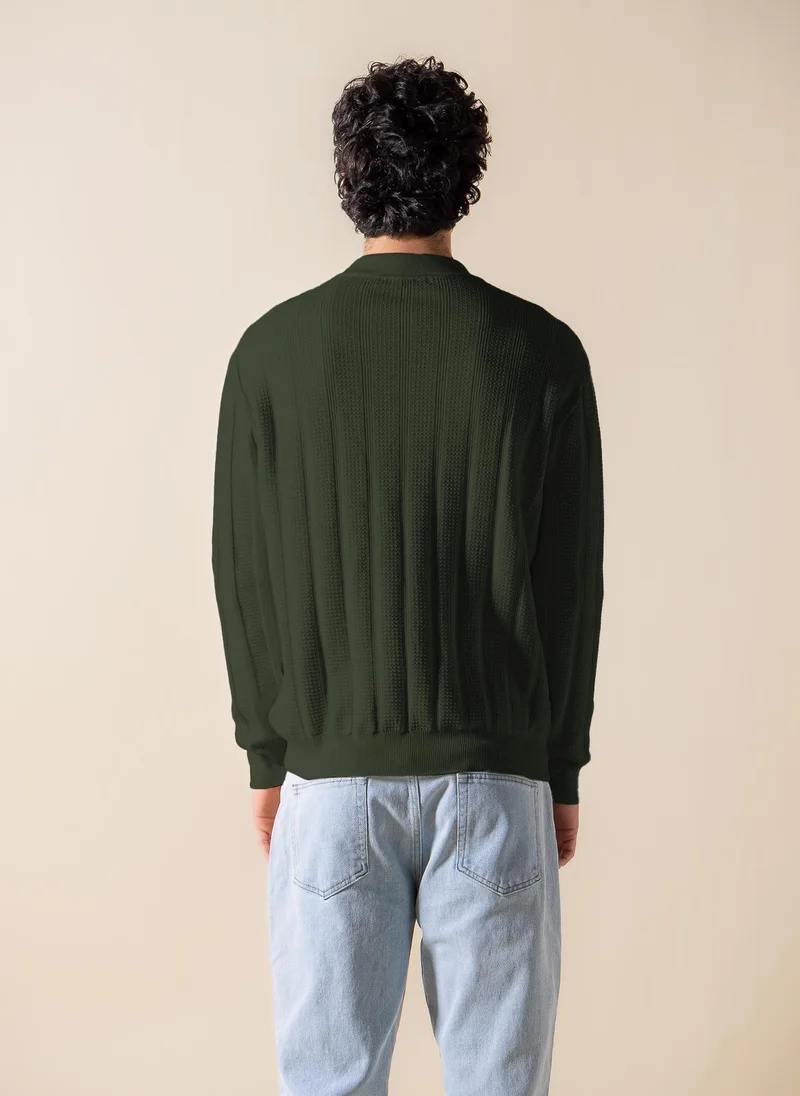 SHAPES ZIPPER DETAIL POLO SHIRT