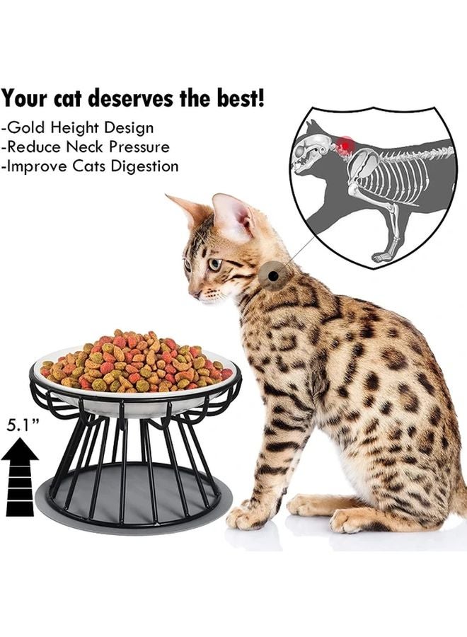 Paw Pet Bowls Set Double Ceramic Cat And Puppy Feeding Solution - Image 5