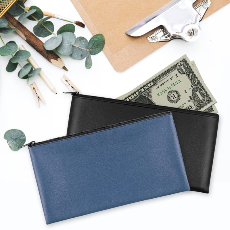 Joyberg 2 Pieces Money Bag,11x6.1 Inch Money Bags With Zipper for Cash, Bank Bag, Money Pouch, Money Holder for Cash, Coins, Cosmetics, Bills, Tool - Image 5