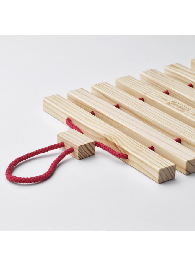 زبون حامل وعاء، قابل للتمديد، أحمر فاتح/صنوبر، 16-32×20 سم - Image 5