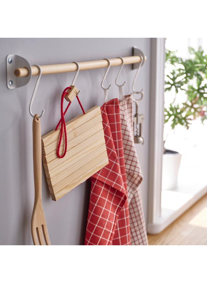 زبون حامل وعاء، قابل للتمديد، أحمر فاتح/صنوبر، 16-32×20 سم - Image 4