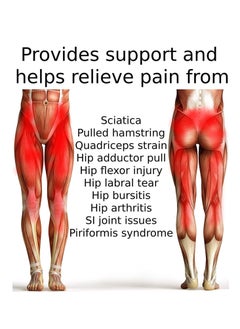 KASTWAVE Hip Brace, Sciatica Pain Relief Brace, Thigh Supports, Thigh Hamstring Compression Support Wrap for Sciatica Pain Relief, SI Joint for Labral Tear, Arthritis, Bursitis, Sciatic Nerve pain  - Image 4