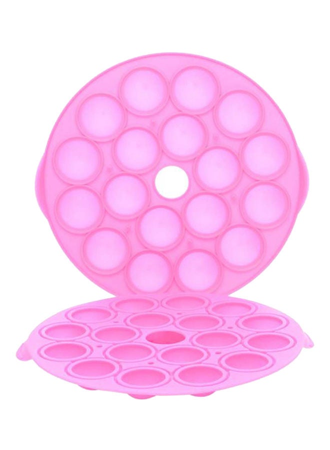 إسكدنيا طقم قالب خبز كيك مكون من قطعتين وردي 10x10x2بوصة - Image 3