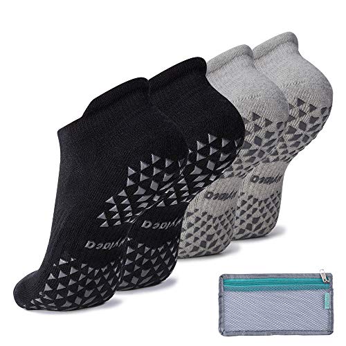 Hylaea Unisex Non Slip Socks with Grip for Yoga, Hospital, Pilates, Barre | Ankle, Cushioned - Image 1