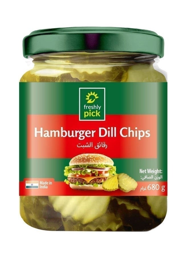 freshly pick Hamburger Dill Chips Pickle Jar, India 