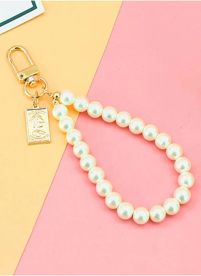 Styli Faux Pearl Detail Key Chain