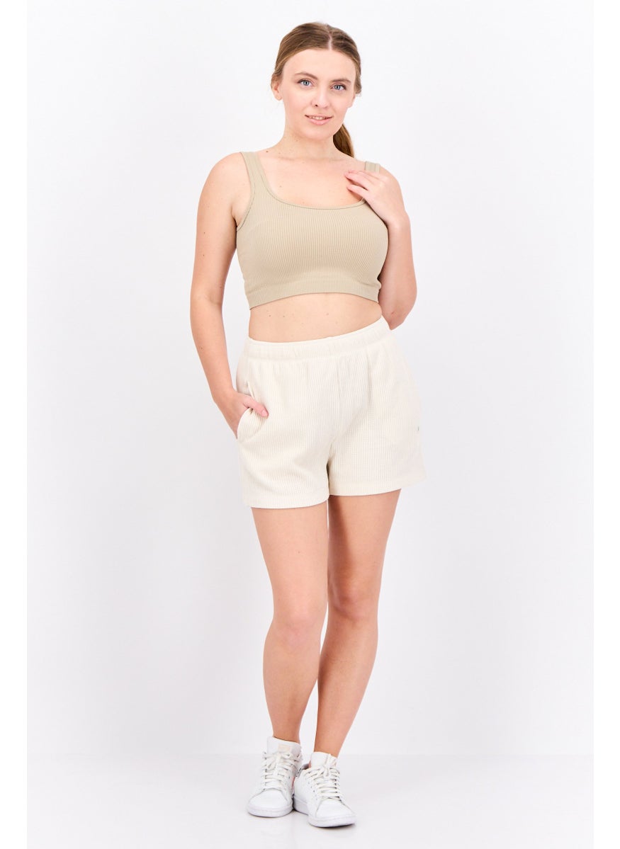 Champion Women Regular Fit Drawstring Outdoor Shorts, Beige  - Image 4
