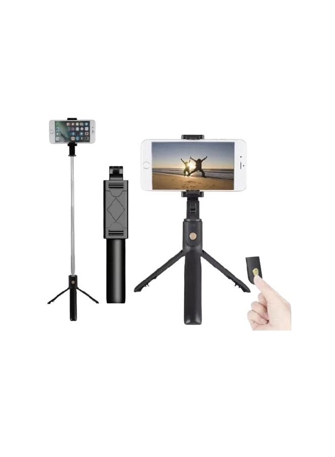 YONK K07 Integrated Tripod BT 4.0 Wireless Selfie Stick for Smart Phone Black - Image 2
