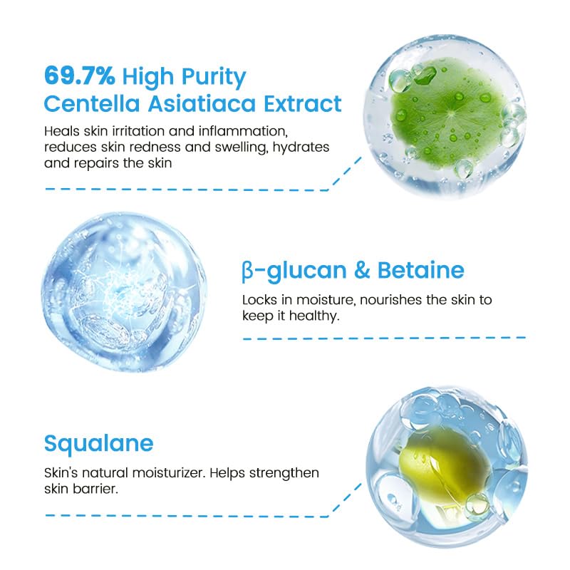 RUNBEN Centella Soothing Gel Cream for Baby Gentle Moisturizer Face Cream for Kids Cica Calming Gel for Sensitive  All Skin Types Sunburn Relief NonFragrance 264 oz - Image 5