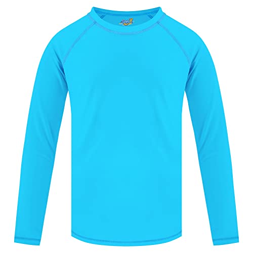 Semois Boys Swim Shirt Rash Guard Long Sleeve for Kids Size 5-6 Years Rashguard Blue Water Swimwear UPF+ 50 Swimming Sun Shirt - Image 4