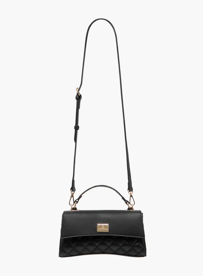 Flora Bella By Shoexpress Women Quilted Crossbody Bag with Detachable Strap and Top Handle