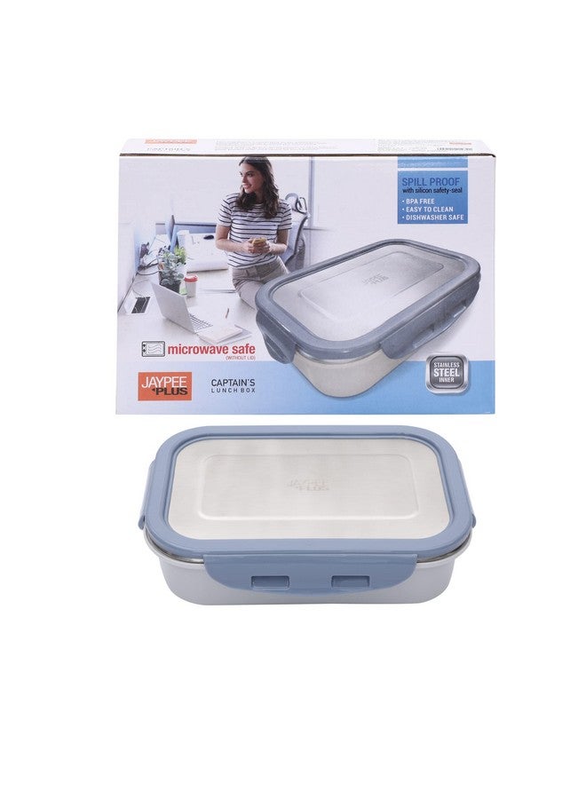 Jaypee Plus Stainless Steel Lunch Box Captainsteel Blue, 500 ml, Suitable for School, Offices and picnics,Microwave Safe - Image 5