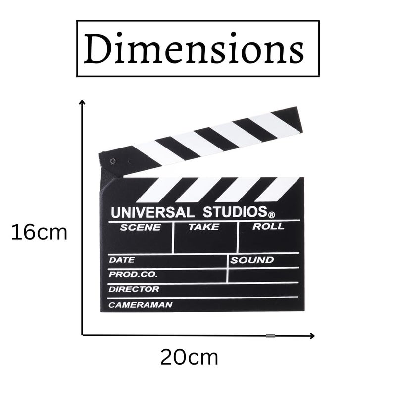EAZYWAGON Wooden Director’s Clap Board Showpiece with Stand - Large 20x17 cm | Black & White Movie Clap Board | Unique Tabletop Gift for Bollywood & Hollywood Lovers | Ideal Film Prop - Image 2