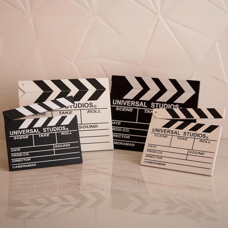 EAZYWAGON Wooden Director’s Clap Board Showpiece with Stand - Large 20x17 cm | Black & White Movie Clap Board | Unique Tabletop Gift for Bollywood & Hollywood Lovers | Ideal Film Prop - Image 5