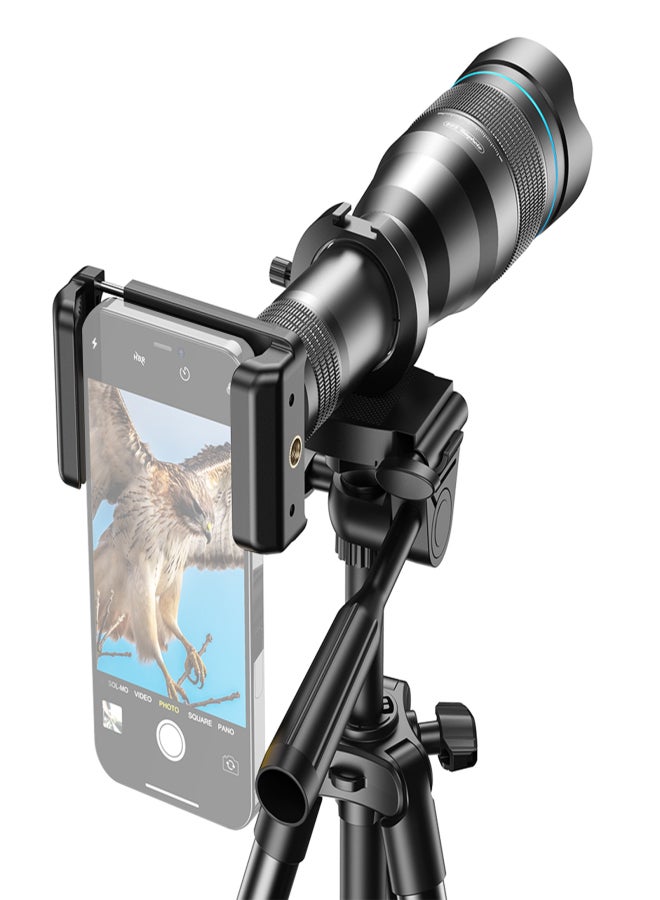 APEXEL APL-60XFR50 4K HD 60X Metal Monocular Telescope 50mm Telephoto Lens Multi-layer Coating with Tripod Stand & Phone Clip for Bird Watching/ Stargazing/ Hunting/ Camping/ Hiking/ Travel - Image 1