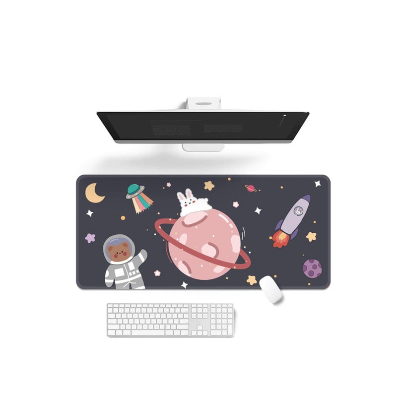 Barakah Kawaii Desk Mat, Mouse Pad,Large Gaming Desk Mouse mat Cartoons Keyboard Pad,Laptop Desk Mat for Gaming, Writing, or Home Office Work 32 x 12 in - Image 1