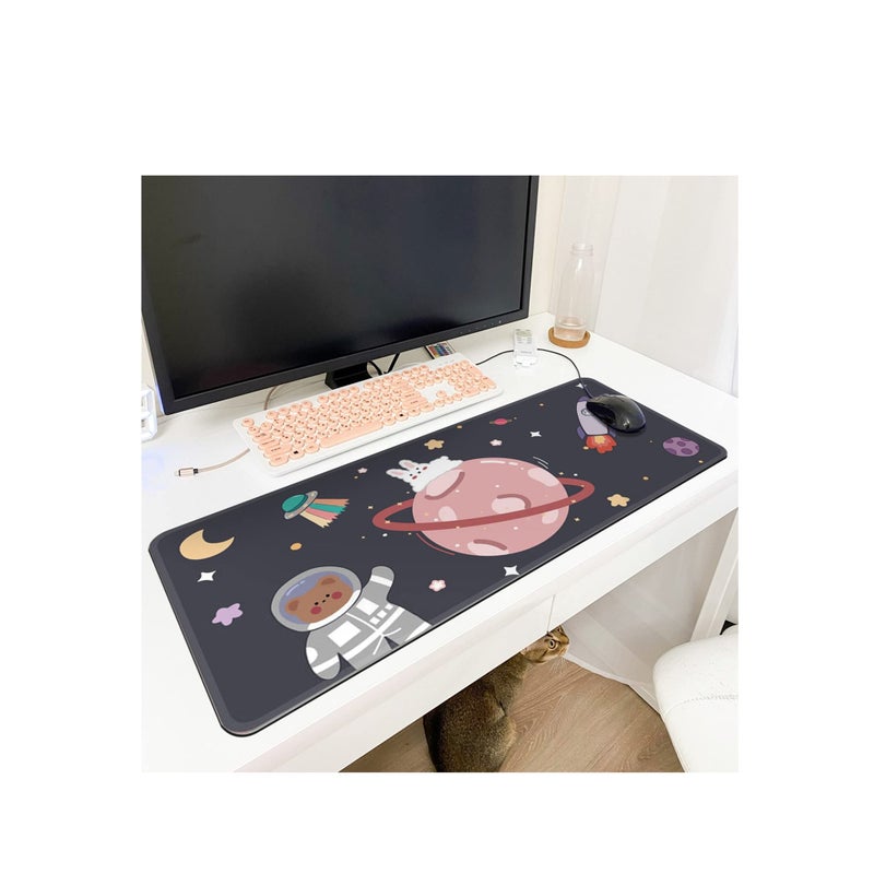 Barakah Kawaii Desk Mat, Mouse Pad,Large Gaming Desk Mouse mat Cartoons Keyboard Pad,Laptop Desk Mat for Gaming, Writing, or Home Office Work 32 x 12 in - Image 5