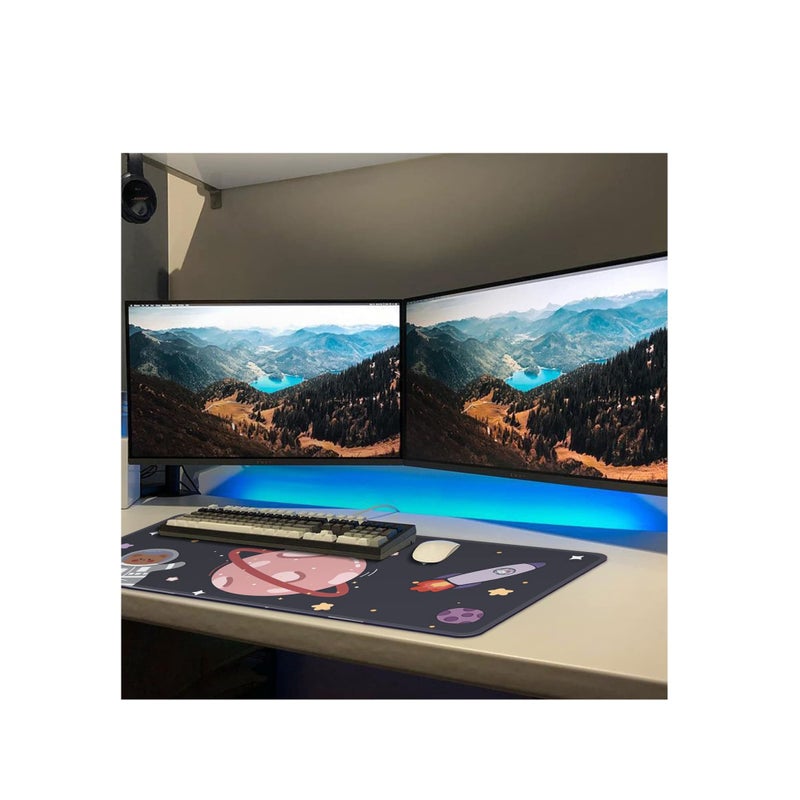Barakah Kawaii Desk Mat, Mouse Pad,Large Gaming Desk Mouse mat Cartoons Keyboard Pad,Laptop Desk Mat for Gaming, Writing, or Home Office Work 32 x 12 in - Image 2