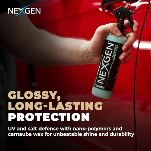 Nexgen Carnauba Spray Car Wax (8oz) - Nano-Polymers & Brazilian Carnauba for UV Defense & Wet-Look Gloss - Instant Car Detailing - Car Cleaning Supplies - Spray wax for Cars, Trucks & More - Image 2