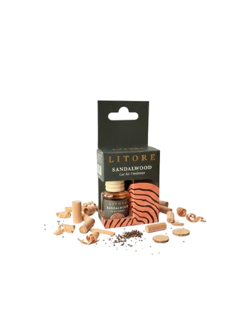Litore Car Air Freshener hanging diffuser 8 ml | Pack of 3 Oud, Sandalwood, Musk - Image 2