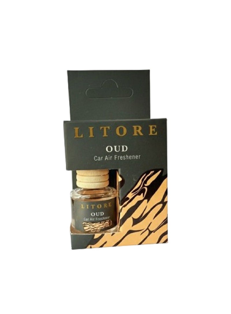 Litore Car Air Freshener hanging diffuser 8 ml | Pack of 3 Oud, Sandalwood, Musk - Image 4