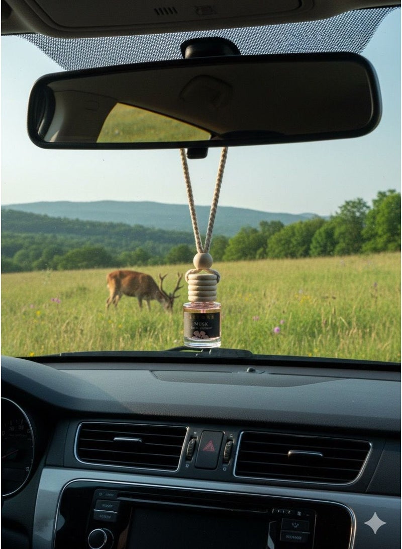 Litore Car Air Freshener hanging diffuser 8 ml | Pack of 3 Oud, Sandalwood, Musk - Image 3
