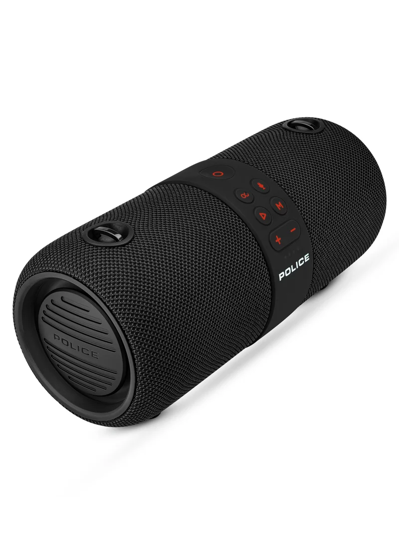 POLICE Foss 2 True Wireless Stereo Speaker with RGB Lights, 70mm Driver, Type-C Charging, Bluetooth 5.3, 3600 mAh, Black - IPX6