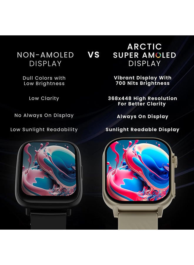 Hammer Renewed - HAMMER Arctic 2.04" Super AMOLED Smart Watch with Bluetooth Calling and Health Tracking - Champagne Gold - Image 3