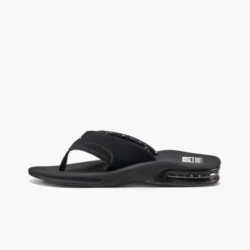 Reef Fanning Womens Bottle Opener Flip Flop, Arch Support, Durable Outsole, Water Friendly, Black, 7 - Image 3