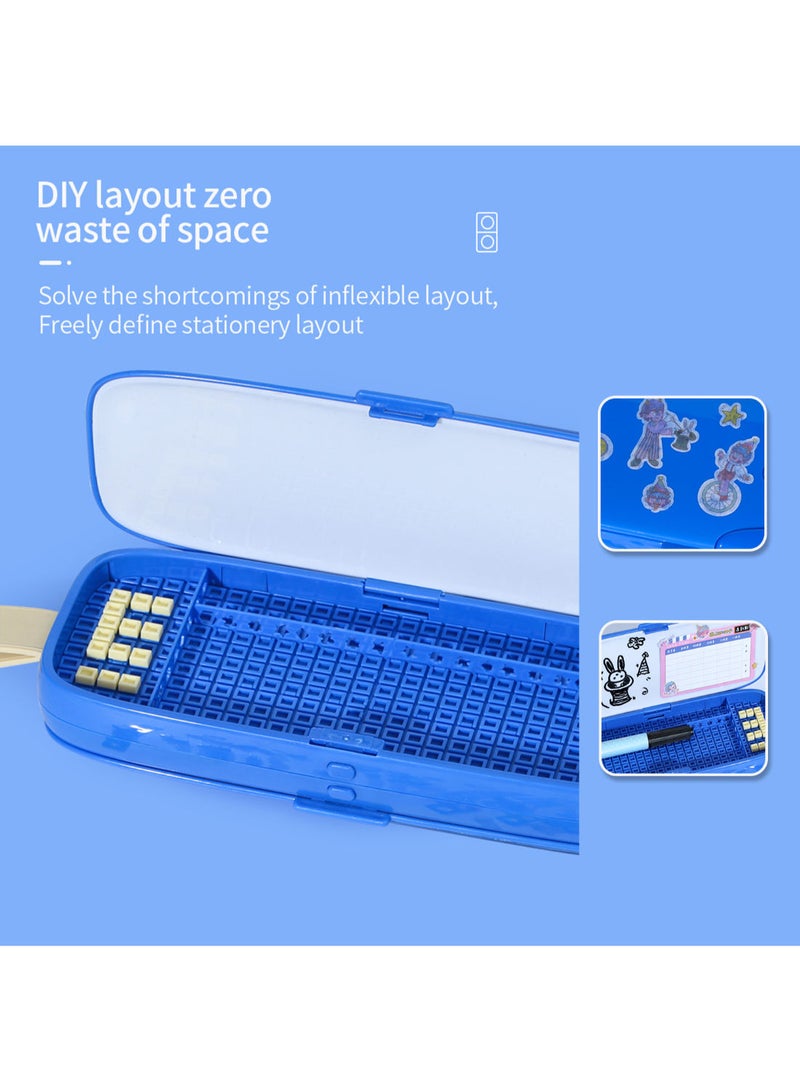 إسكدنيا صندوق منظم لتخزين الأقلام والقرطاسية بتصميم آيس كريم ورمال متحركة لطيف ومتعدد الوظائف من NBX، مناسب للمدرسة والأولاد والفتيات والطلاب، يمكن تركيبه بنفسك وردي - Image 5