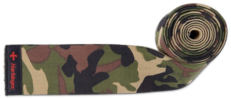 Harbinger Red Line 78-Inch Knee Wraps for Weightlifting (Pair), Camo - Image 5