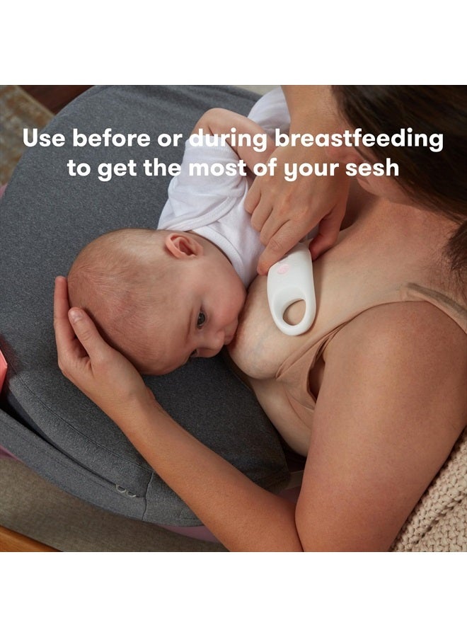 Frida Mom 2-in-1 Lactation Massager - Multiple Modes of Heat + Vibration for Clogged Milk Ducts, Increase Milk Flow, Breast Engorgement - USB Cord Included, White, pink - Image 4