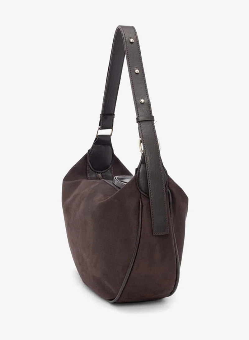 Shule Bags  Poppin Suede Shoulder Bag Coffee. for Women | Best Price UAE
