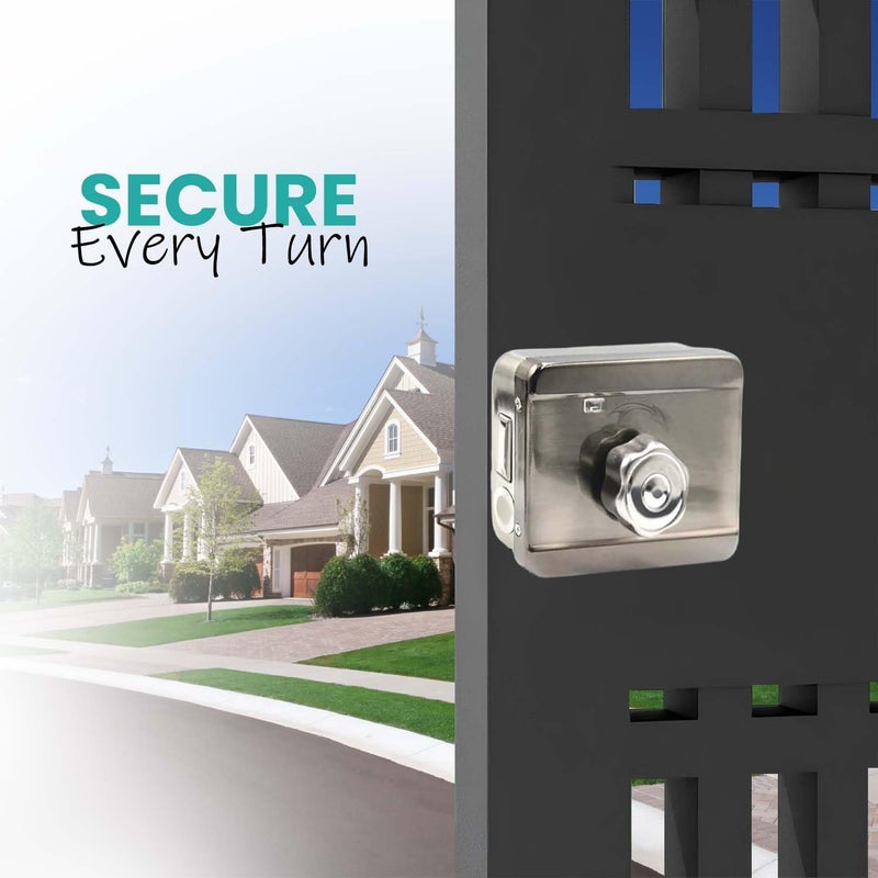We Technology 5-in-1 Smart Gate Lock: Fingerprint Touch, Remote Tuya App, PIN Keypad, IC Card & Key | Heavy-Duty Waterproof Rim Door Lock for Outdoor Fence, Airbnb, DIY Install - Image 2