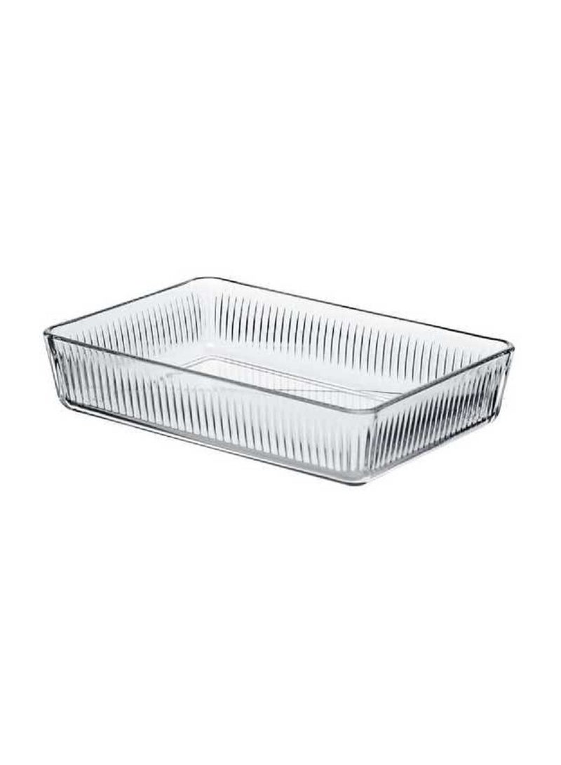Borcam Borcam Rectangular Glass Baking Tray, 3000 Ml Capacity, 64 Mm Height, 306X209 Mm Diameter - Clear - Image 1