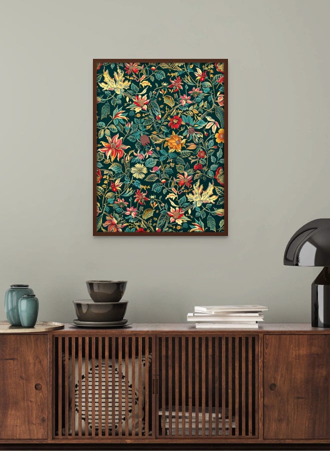 Art Decor Art Decor Exotic Victorian Floral Tapestry Fine Art Colorful Wall Art Framed Fine Art Wall Décor for Living Room Dining Room Bedroom Hallways Gifting - Image 1