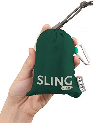 ChicoBag rePETe Crossbody Sling with Carabiner Clip | Recycled Crossbody Bag | Eco Friendly | Green Coral - Image 2