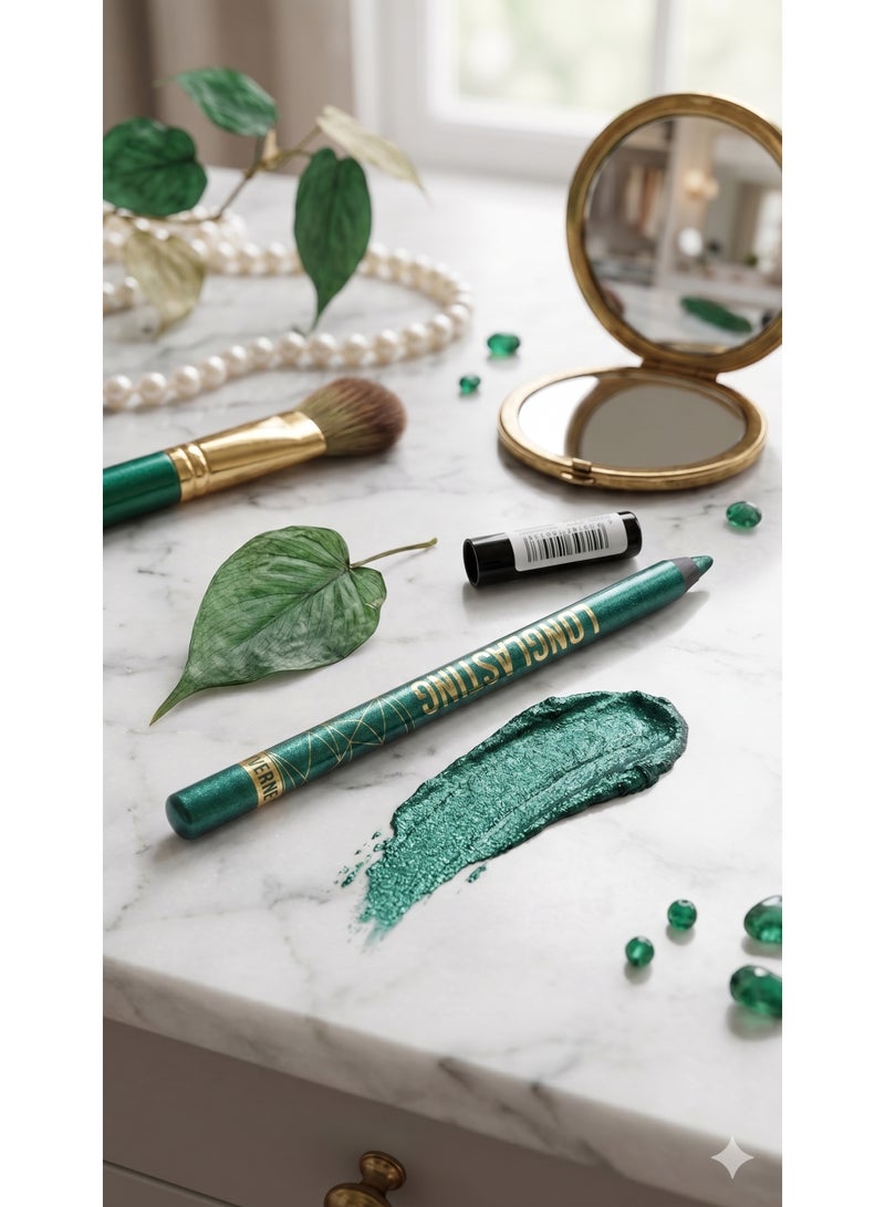 قلم كحل وتحديد عيون احترافي ثابت  - درجة 117 أخضر زمردي لامع - مقاوم للماء ويدوم طويلاً - Image 2