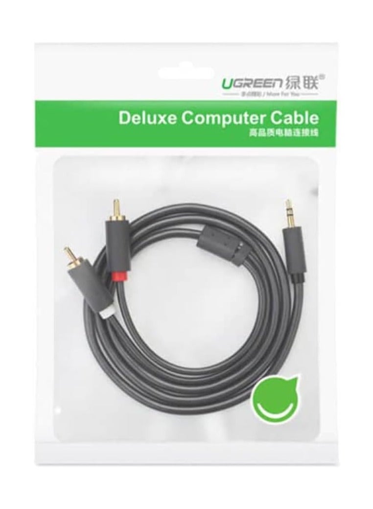UGREEN 3.5mm Male to 2 RCA Male Audio Cable 3m (Gray) - Image 4