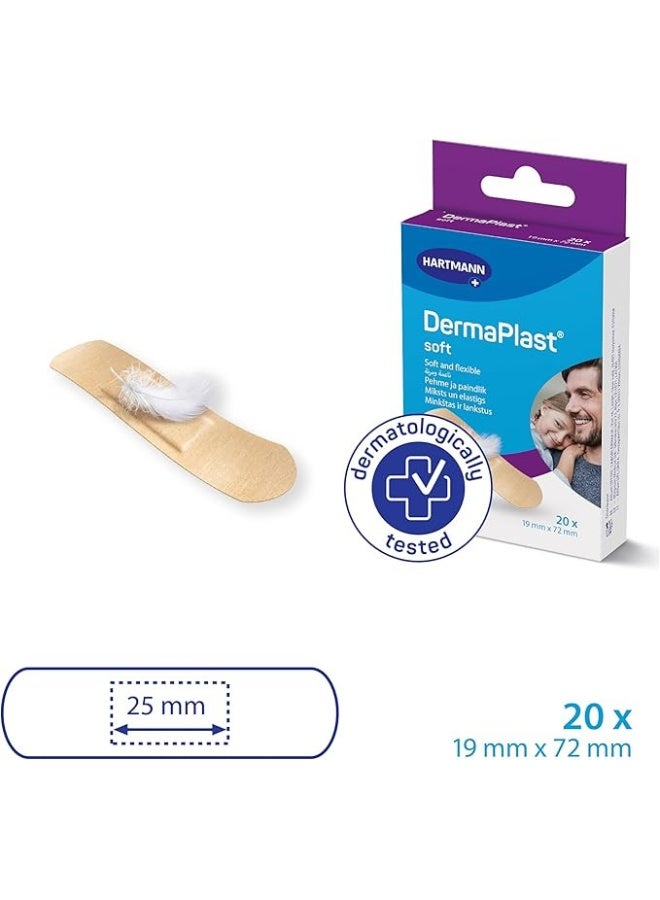 DERMAPLAST لصقات ديرما بلاست الناعمة 19X72 مم 20 حبة - Image 2