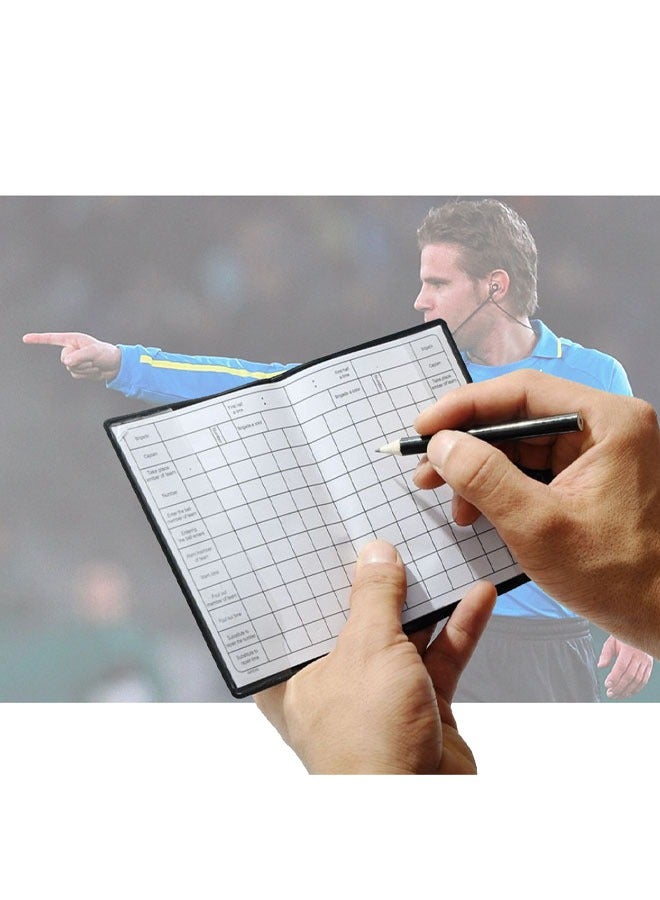 Referee Cards Set-Football Red And Yellow Cards & Whistle Referee Red And Yellow Cards, Referee Equipment Match Recording Tool Pencil Wallet Scoresheets Accessories for Football Soccer Game Sports  - Image 2