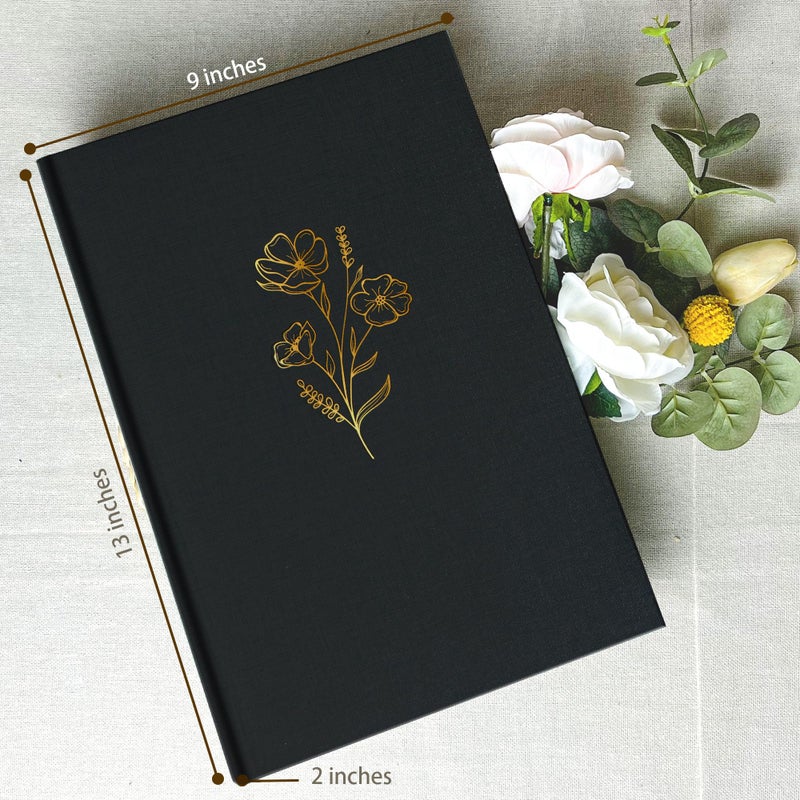 Holoary Photo Album 4x6 300 Photos, 300 Pockets 4â€x6â€ Picture Album, Linen Fabric Cover Big Picture Book for Photos with Writing Area, 4x6 Photo Albums for Family Weddings Travel Memories(Black) - Image 2