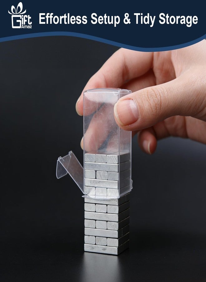 GiftAmaz Super Mini Tumble Tower Game, Metal Stacking Blocks, Tumbling Tower Blocks, 36 PCS Mini Board Game, Party Game for Adults Families, Metal Building Blocks for Kids Ages 6+ - Image 4