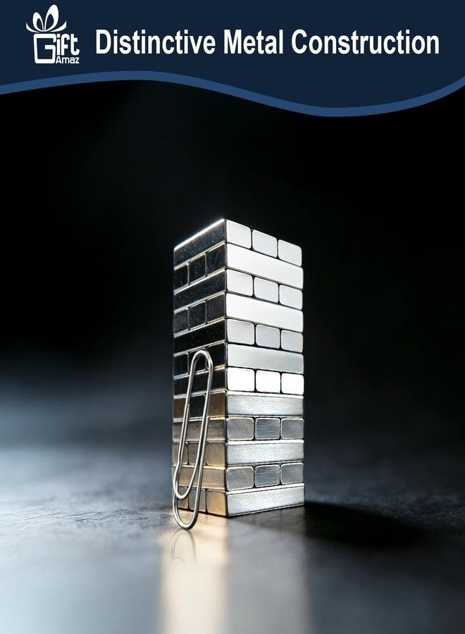 GiftAmaz Super Mini Tumble Tower Game, Metal Stacking Blocks, Tumbling Tower Blocks, 36 PCS Mini Board Game, Party Game for Adults Families, Metal Building Blocks for Kids Ages 6+ - Image 2
