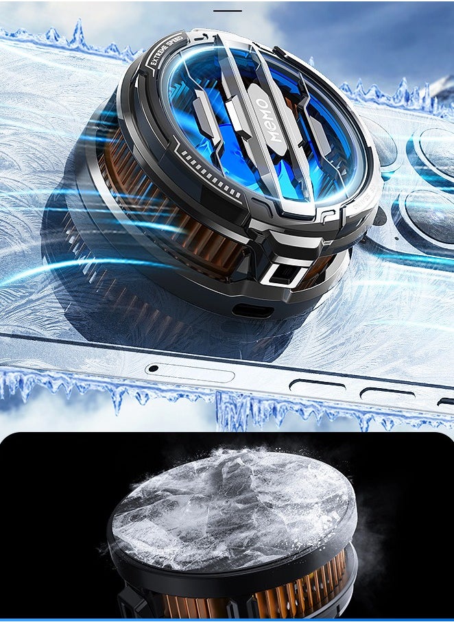 Generic Magnetic Mobile Phone Cooler, Mobile Phone Cooling Fan with Semiconductor Cooling Chip, Mobile Phone Radiator with Temperature Display of Mobile Phone Games, Tiktok Live  - Image 3