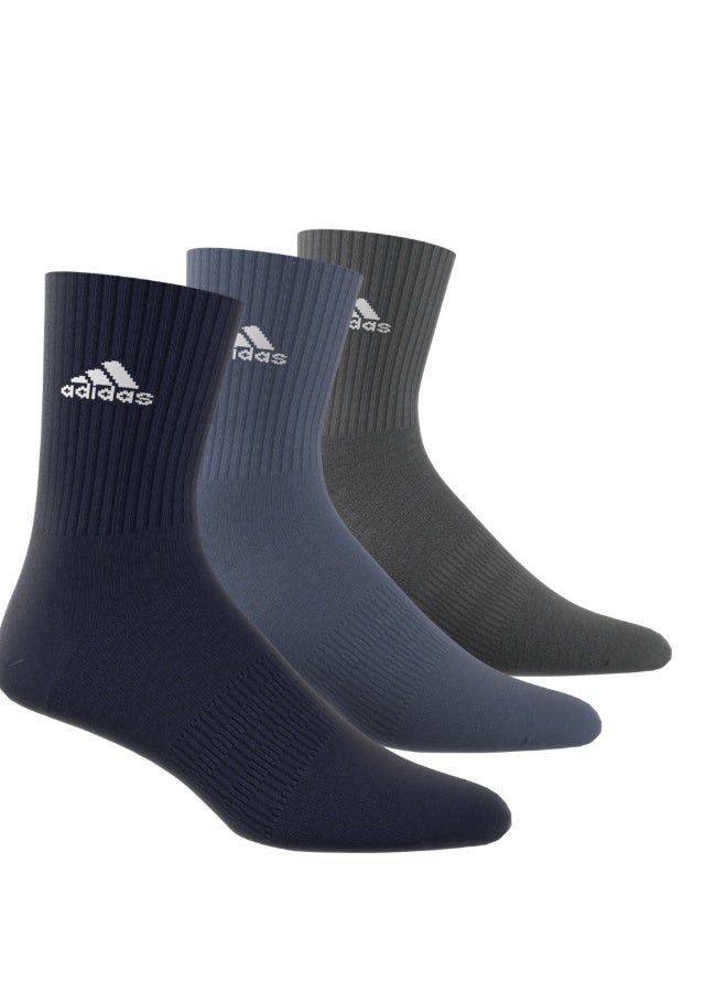 Adidas cushioned sportswear 3 pair pack unisex crew socks - Image 3
