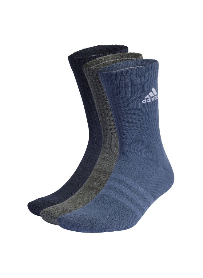 Adidas cushioned sportswear 3 pair pack unisex crew socks - Image 1